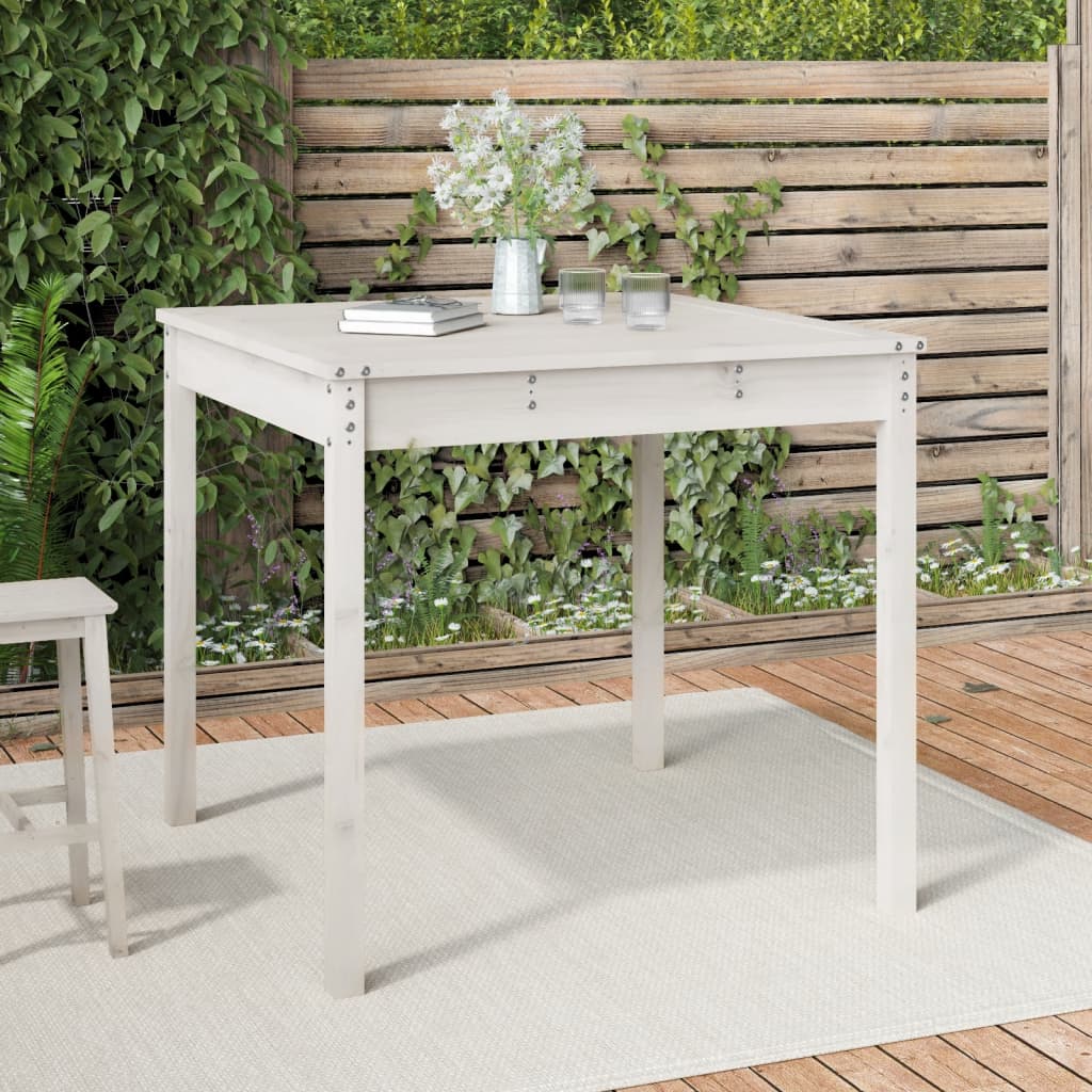 Tavolo Da Giardino 203,5X100X76 Cm In Legno Massello Di Pino