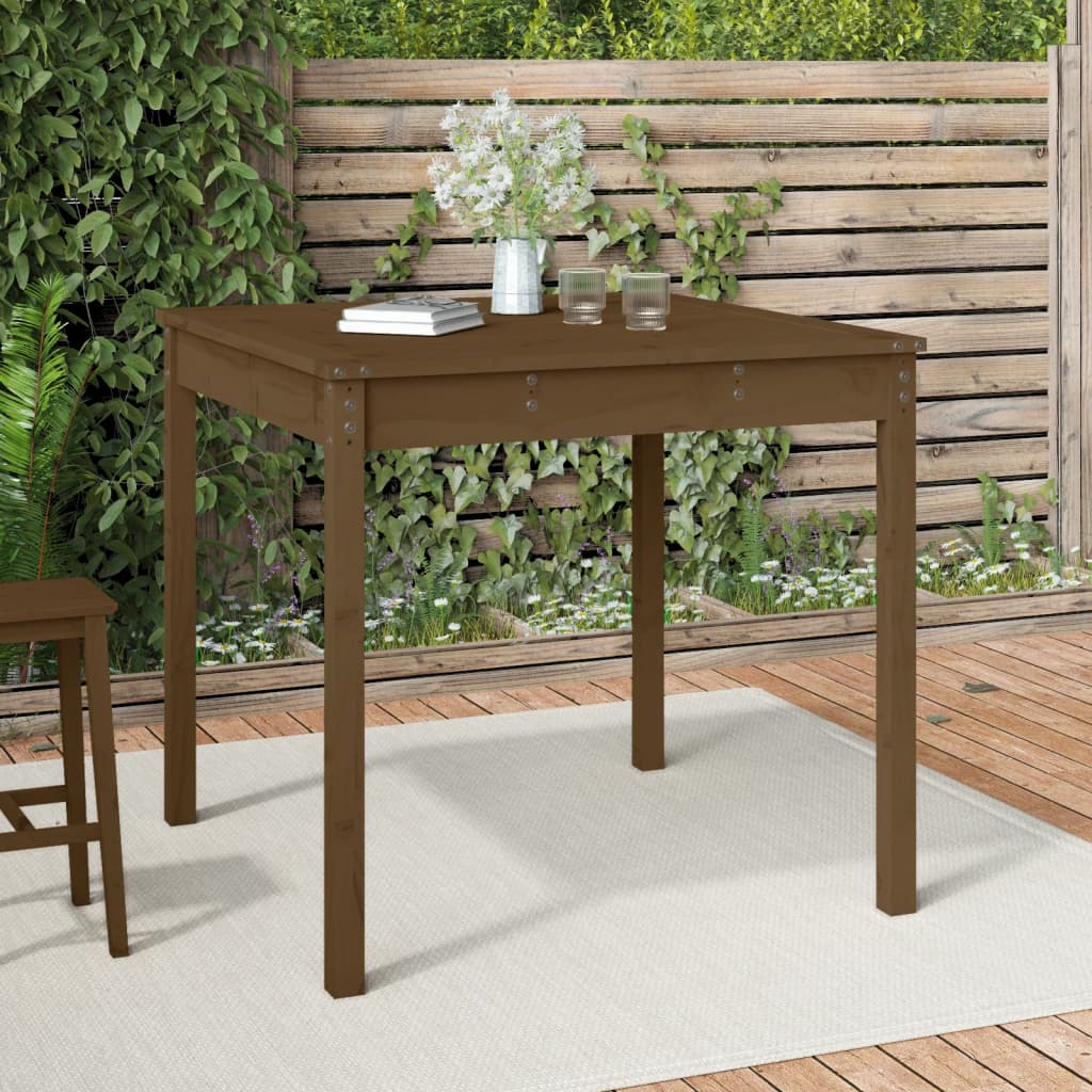 Tavolo Da Giardino 203,5X100X76 Cm In Legno Massello Di Pino
