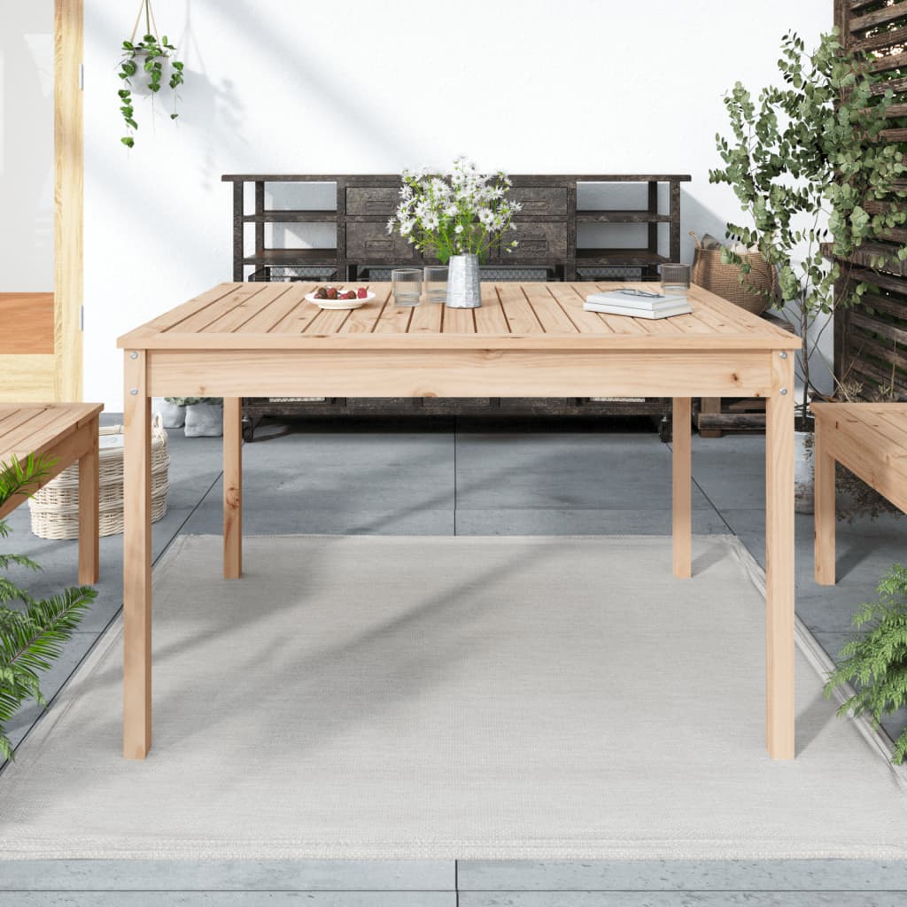 Tavolo Da Giardino 203,5X100X76 Cm In Legno Massello Di Pino