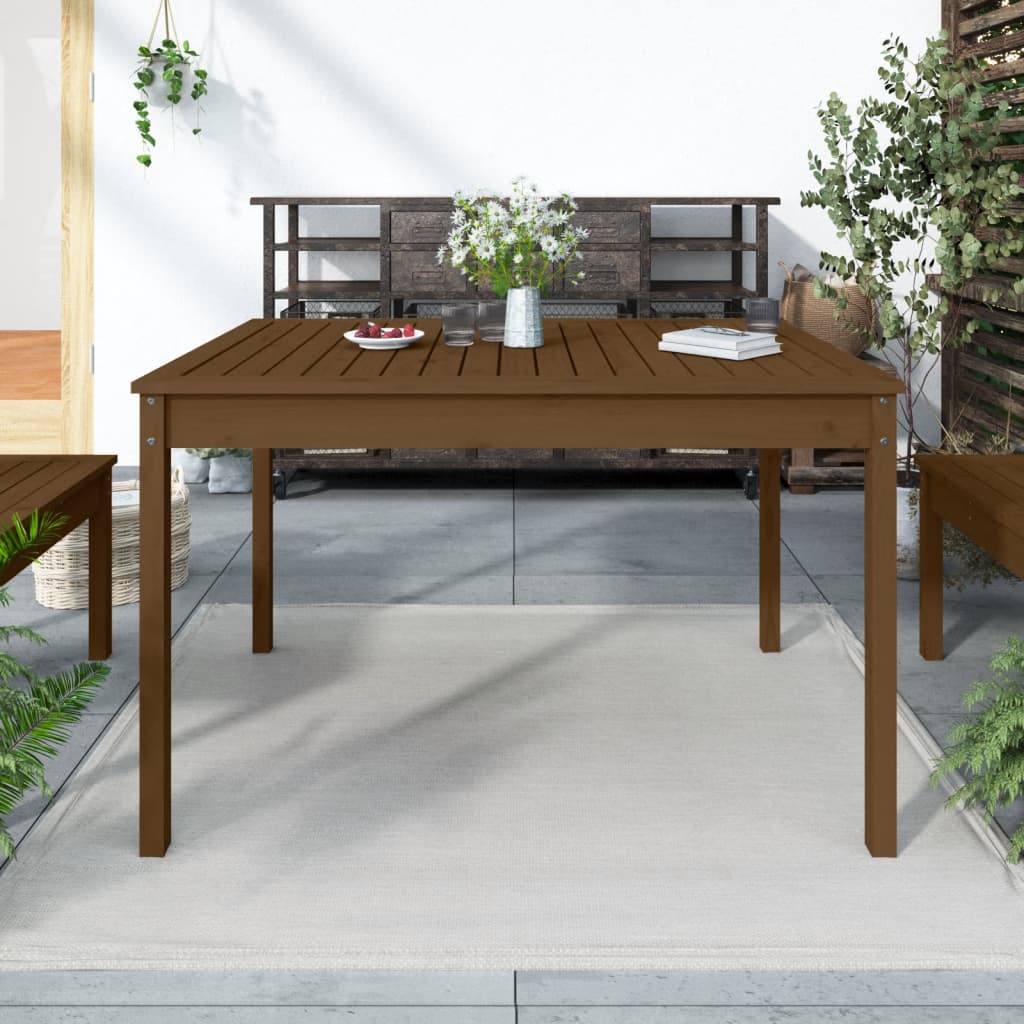 Tavolo Da Giardino 203,5X100X76 Cm In Legno Massello Di Pino