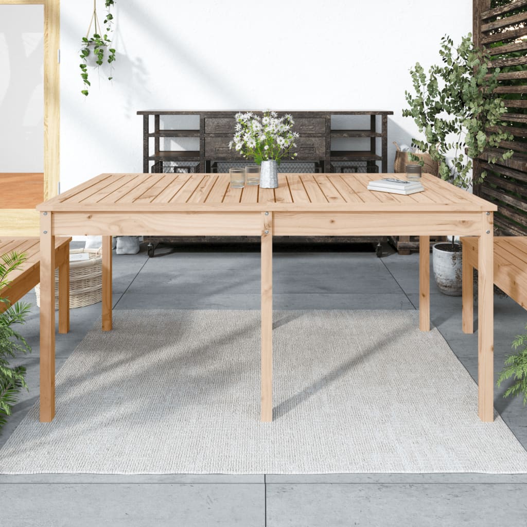 Tavolo Da Giardino 203,5X100X76 Cm In Legno Massello Di Pino