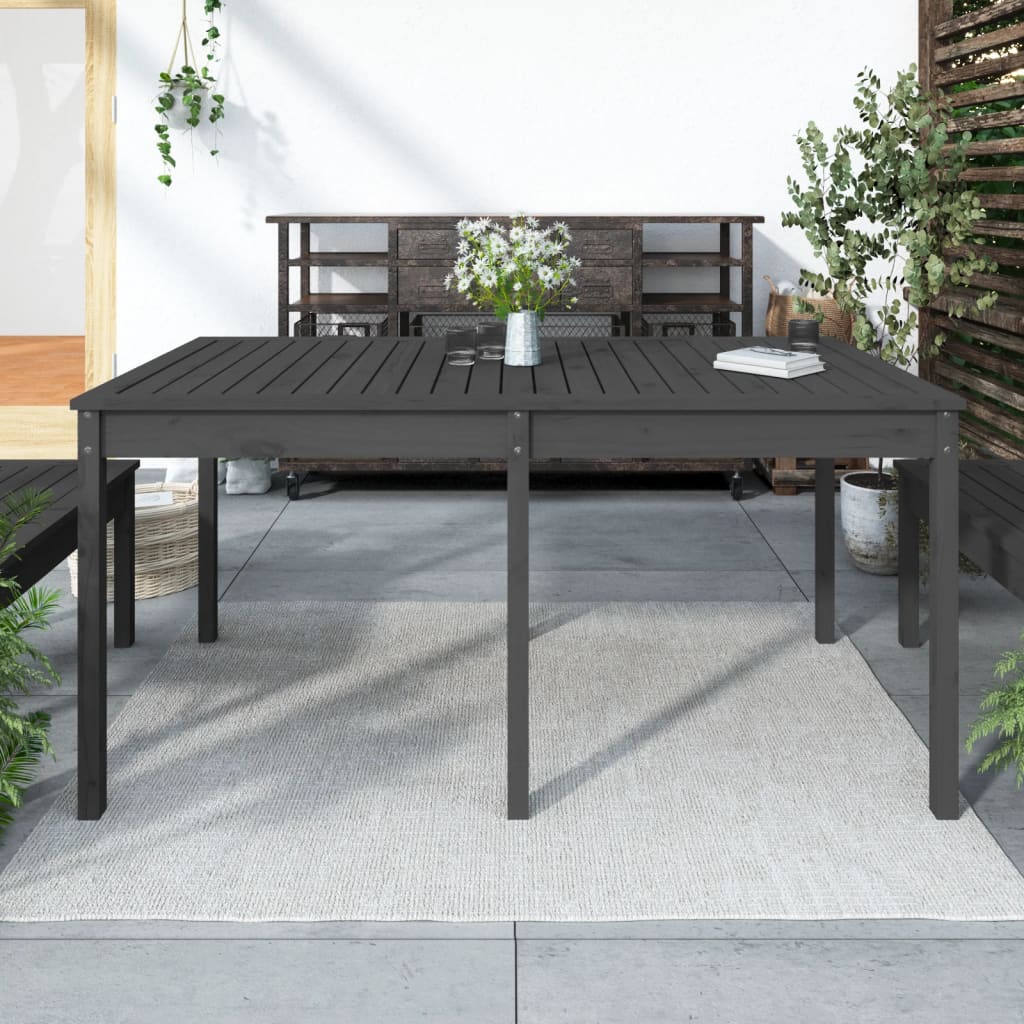 Tavolo Da Giardino 203,5X100X76 Cm In Legno Massello Di Pino