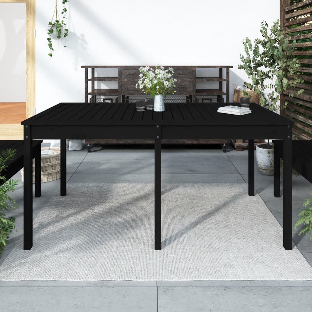 Tavolo Da Giardino 203,5X100X76 Cm In Legno Massello Di Pino