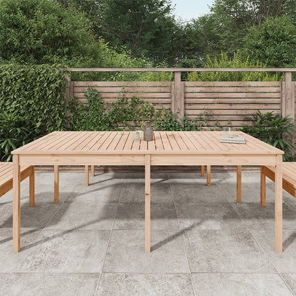 Tavolo Da Giardino 203,5X100X76 Cm In Legno Massello Di Pino