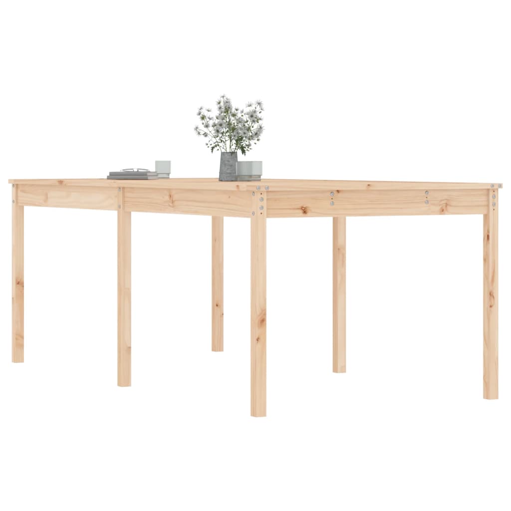Tavolo Da Giardino 203,5X100X76 Cm In Legno Massello Di Pino