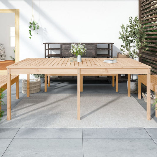 Tavolo Da Giardino 203,5X100X76 Cm In Legno Massello Di Pino