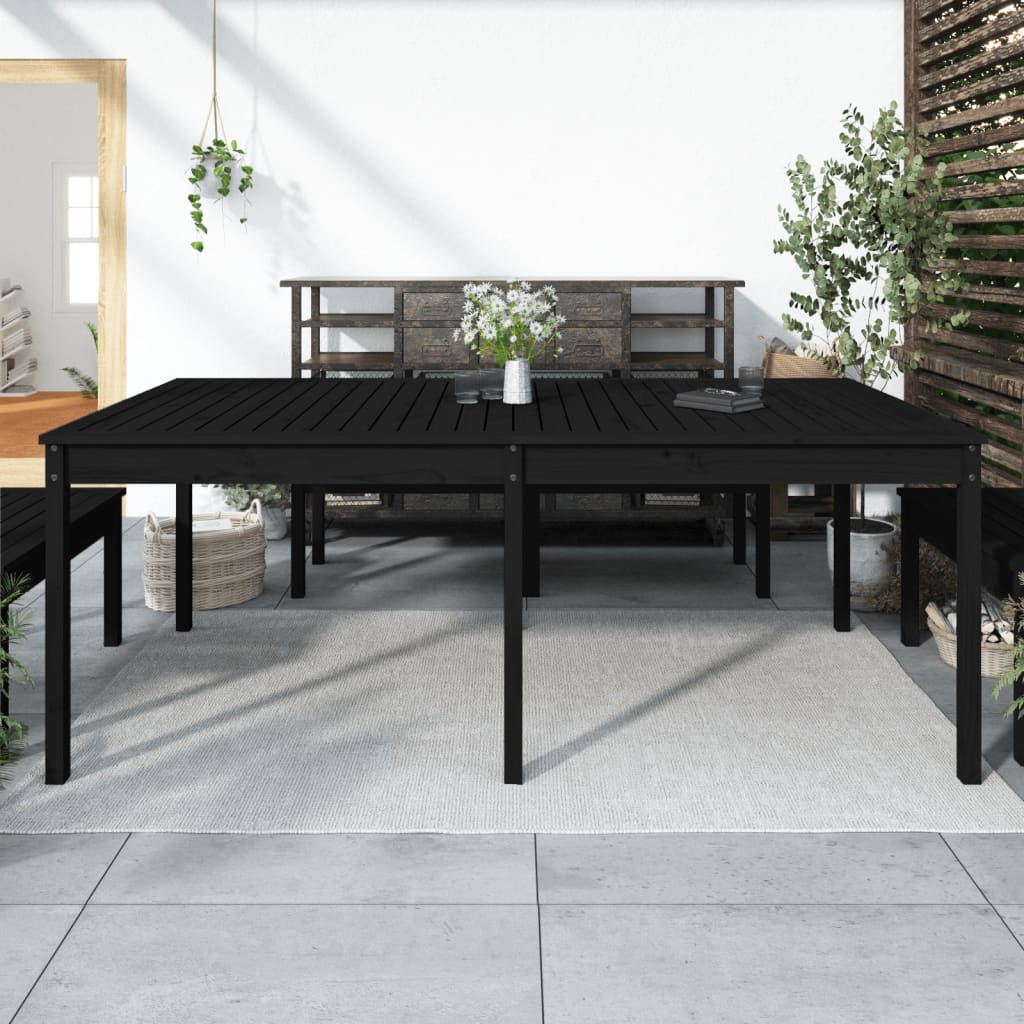 Tavolo Da Giardino 203,5X100X76 Cm In Legno Massello Di Pino