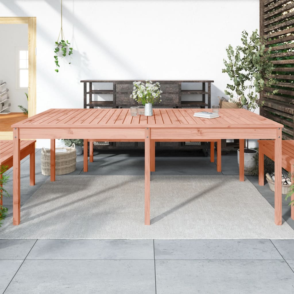 Tavolo Da Giardino 203,5X100X76 Cm In Legno Massello Di Pino