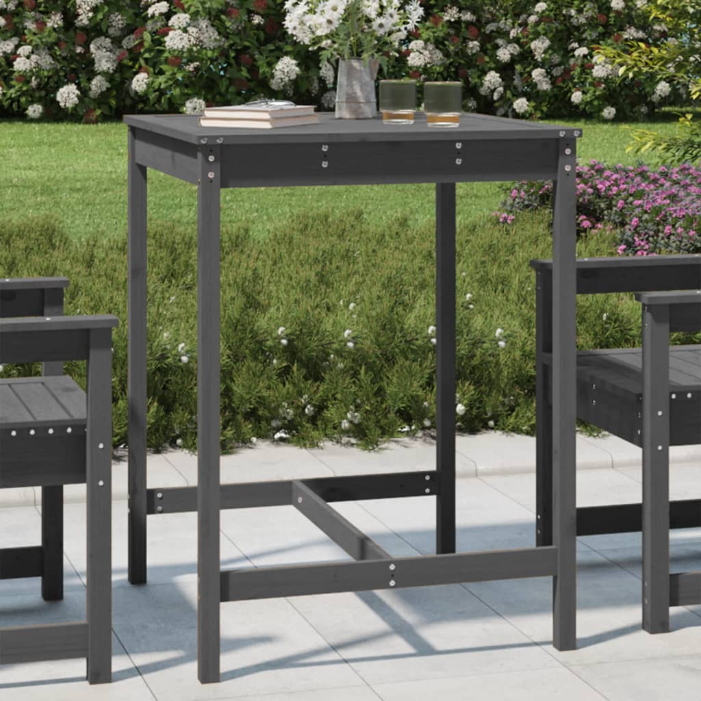 Tavolo Da Giardino Bianco 159,5X82,5X110 Cm Legno Massello Pino