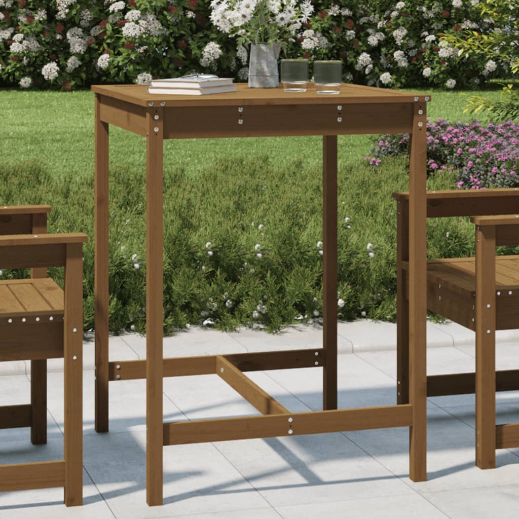 Tavolo Da Giardino Bianco 159,5X82,5X110 Cm Legno Massello Pino