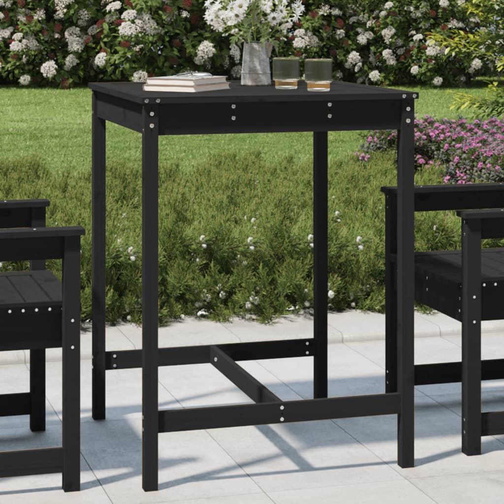 Tavolo Da Giardino Bianco 159,5X82,5X110 Cm Legno Massello Pino