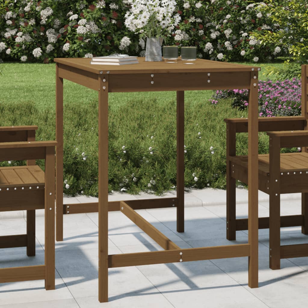 Tavolo Da Giardino Bianco 159,5X82,5X110 Cm Legno Massello Pino