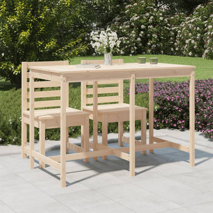 Tavolo Da Giardino Bianco 159,5X82,5X110 Cm Legno Massello Pino