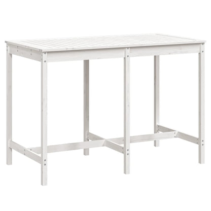 Tavolo Da Giardino Bianco 159,5X82,5X110 Cm Legno Massello Pino