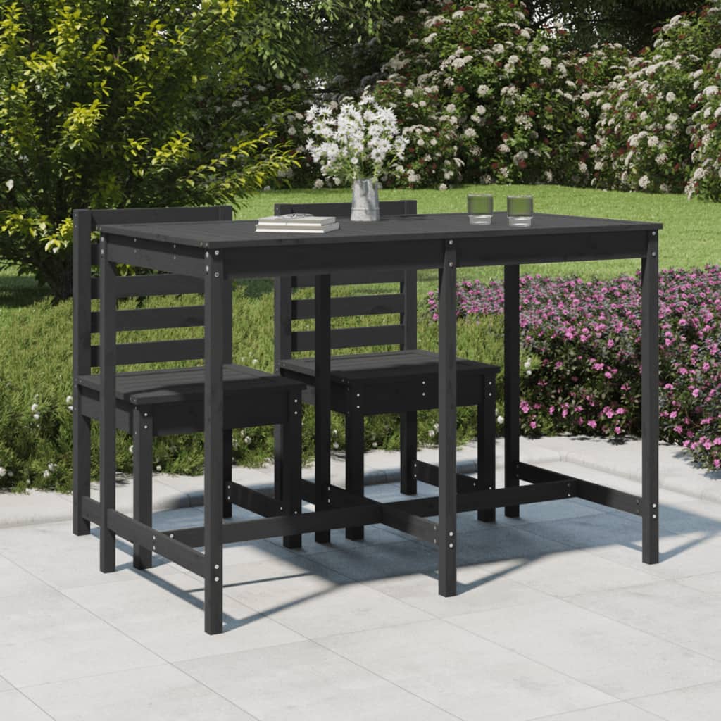 Tavolo Da Giardino Bianco 159,5X82,5X110 Cm Legno Massello Pino