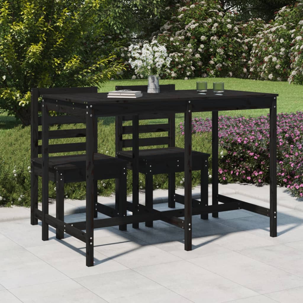 Tavolo Da Giardino Bianco 159,5X82,5X110 Cm Legno Massello Pino