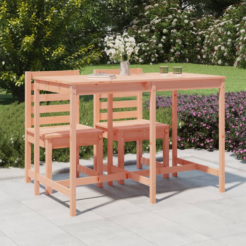 Tavolo Da Giardino Bianco 159,5X82,5X110 Cm Legno Massello Pino