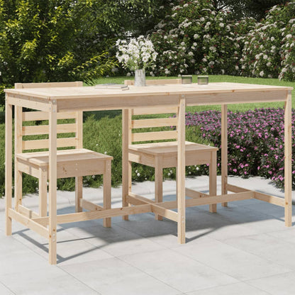 Tavolo Da Giardino Bianco 159,5X82,5X110 Cm Legno Massello Pino