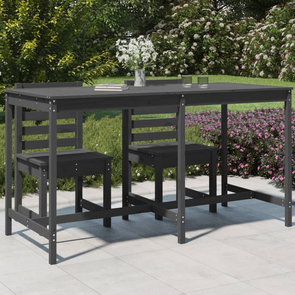 Tavolo Da Giardino Bianco 159,5X82,5X110 Cm Legno Massello Pino