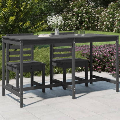 Tavolo Da Giardino Bianco 159,5X82,5X110 Cm Legno Massello Pino