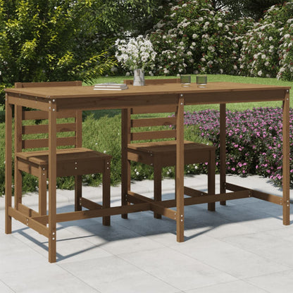 Tavolo Da Giardino Bianco 159,5X82,5X110 Cm Legno Massello Pino