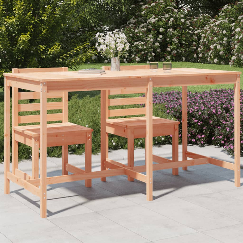 Tavolo Da Giardino Bianco 159,5X82,5X110 Cm Legno Massello Pino