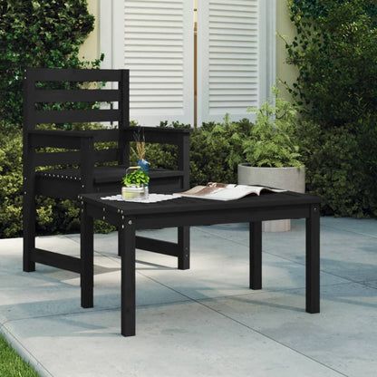 Tavolo Da Giardino Nero 82,5X82,5X45 Cm Legno Massello Di Pino
