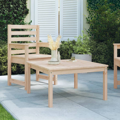 Tavolo Da Giardino Nero 82,5X82,5X45 Cm Legno Massello Di Pino