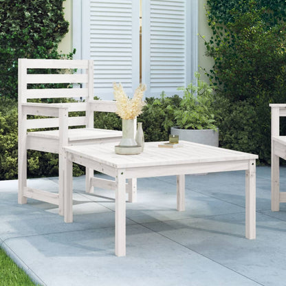Tavolo Da Giardino Nero 82,5X82,5X45 Cm Legno Massello Di Pino