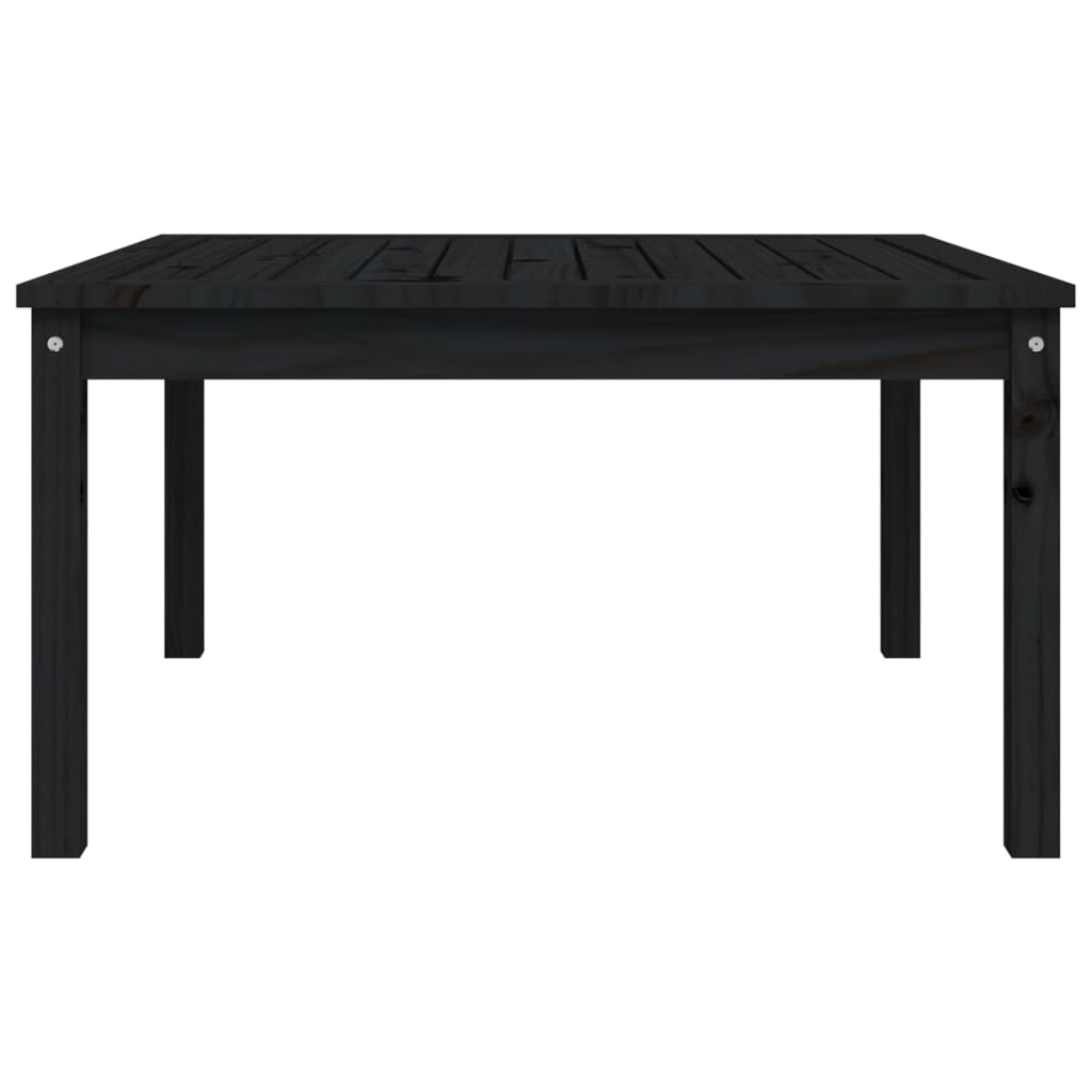 Tavolo Da Giardino Nero 82,5X82,5X45 Cm Legno Massello Di Pino