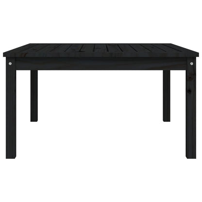 Tavolo Da Giardino Nero 82,5X82,5X45 Cm Legno Massello Di Pino