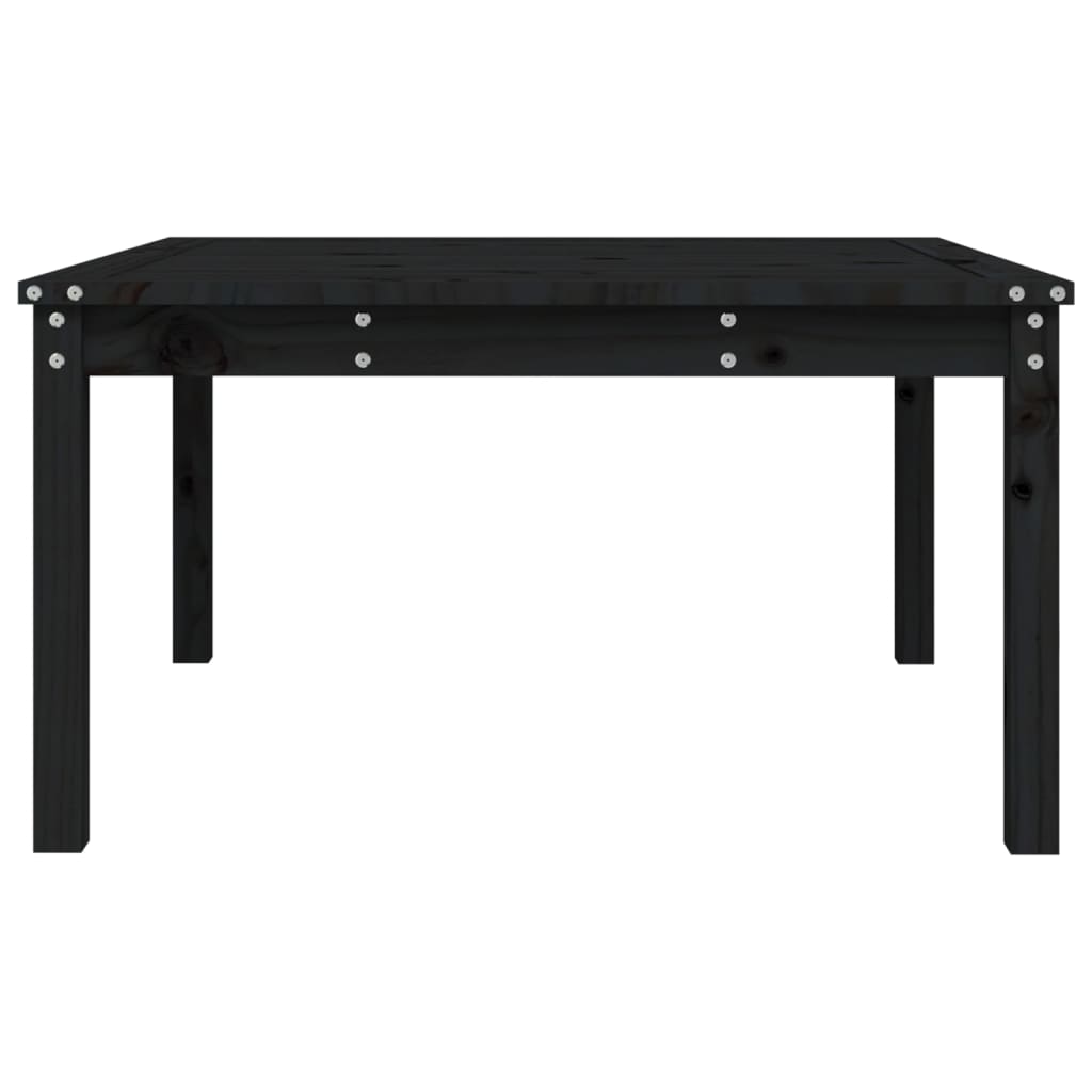 Tavolo Da Giardino Nero 82,5X82,5X45 Cm Legno Massello Di Pino