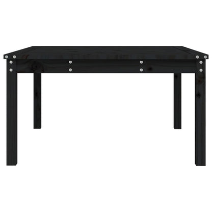 Tavolo Da Giardino Nero 82,5X82,5X45 Cm Legno Massello Di Pino