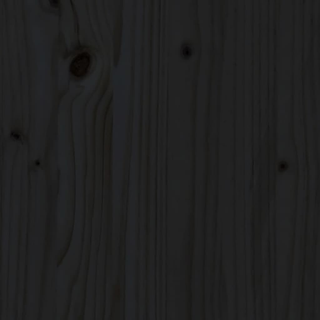 Tavolo Da Giardino Nero 82,5X82,5X45 Cm Legno Massello Di Pino