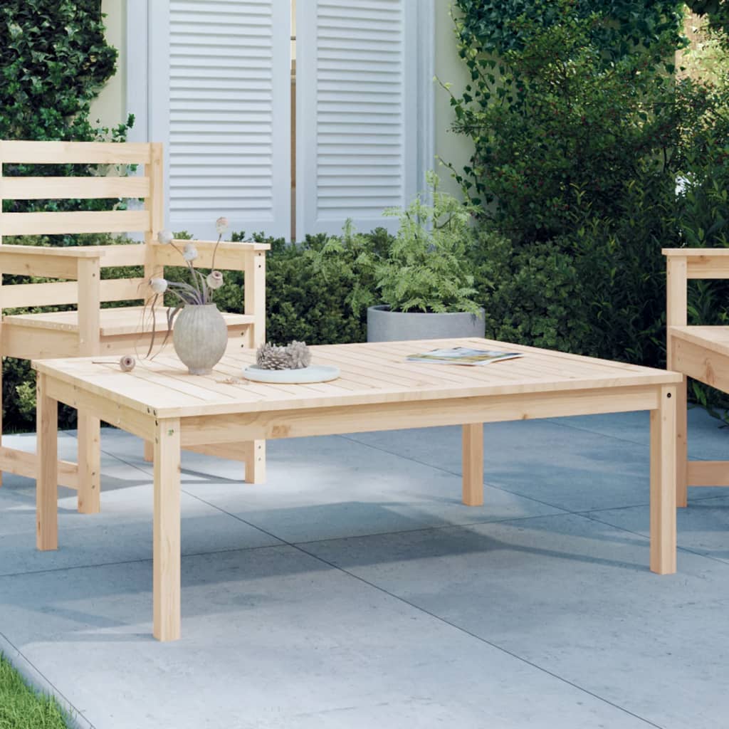 Tavolo Da Giardino Nero 82,5X82,5X45 Cm Legno Massello Di Pino