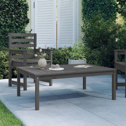 Tavolo Da Giardino Nero 82,5X82,5X45 Cm Legno Massello Di Pino