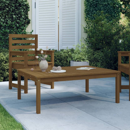 Tavolo Da Giardino Nero 82,5X82,5X45 Cm Legno Massello Di Pino