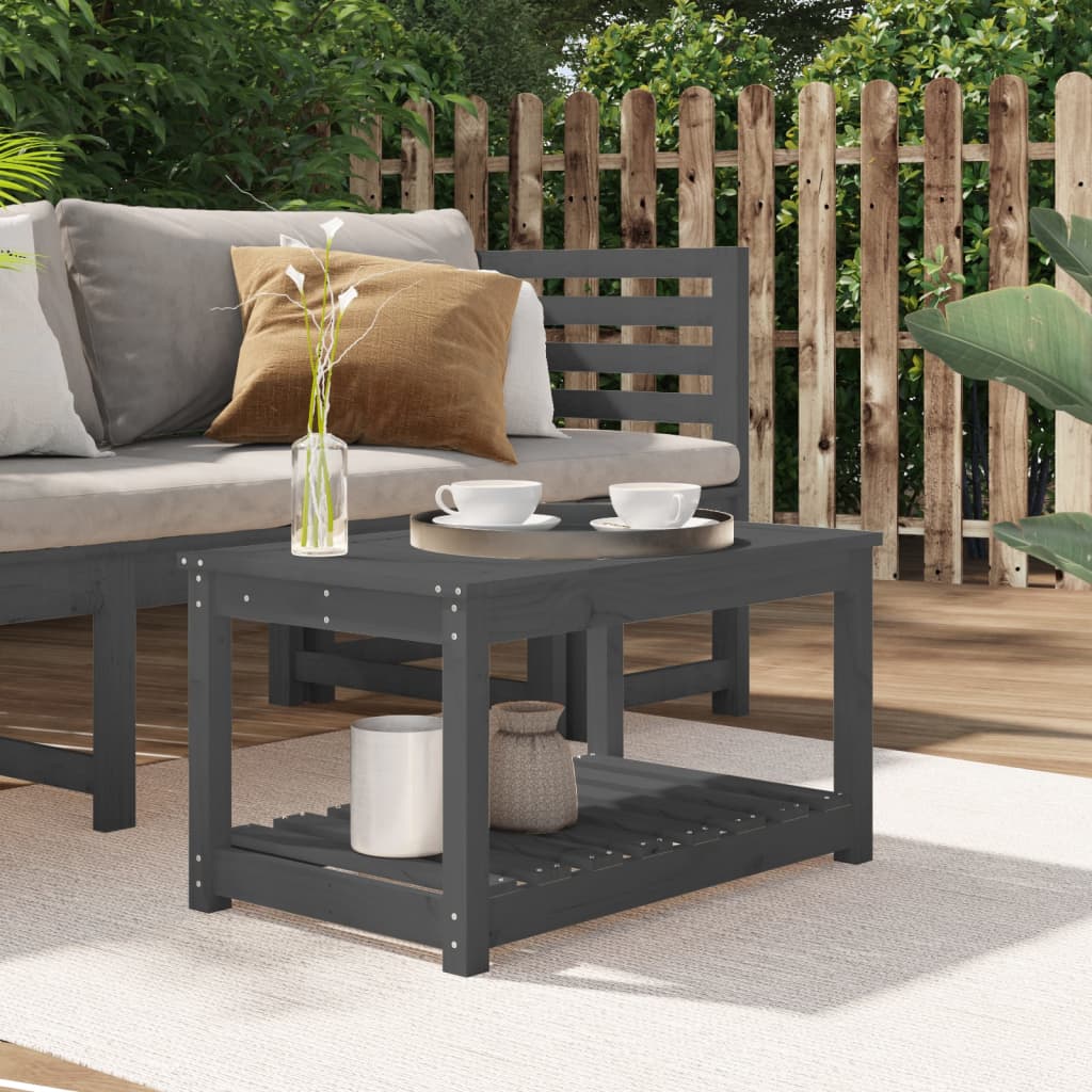 Tavolo Da Giardino 82,5X50,5X45 Cm In Legno Massello Di Pino
