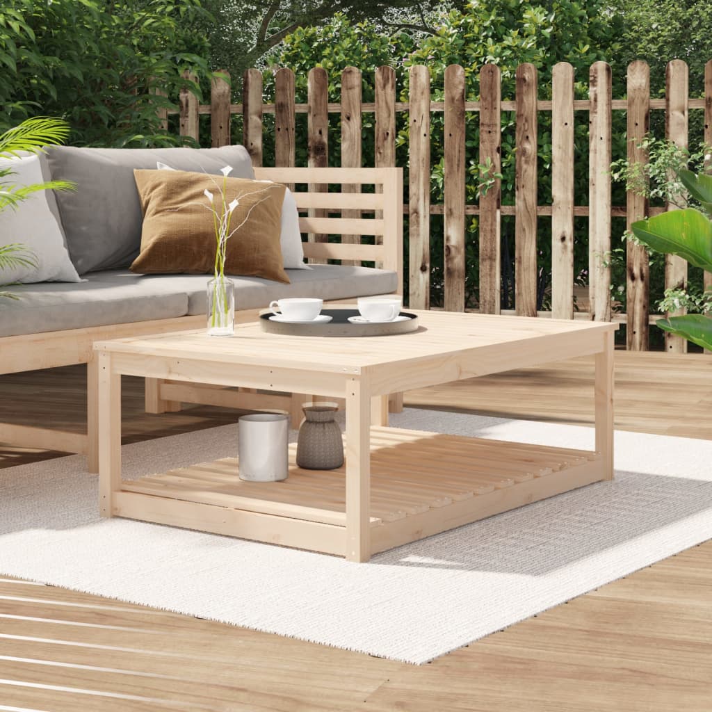 Tavolo Da Giardino 82,5X50,5X45 Cm In Legno Massello Di Pino