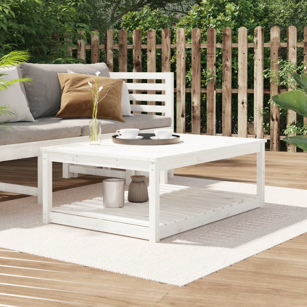Tavolo Da Giardino 82,5X50,5X45 Cm In Legno Massello Di Pino