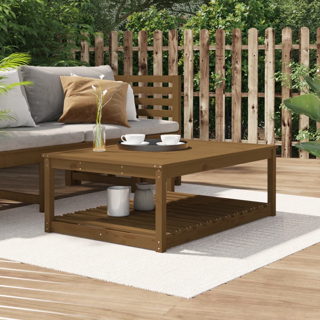 Tavolo Da Giardino 82,5X50,5X45 Cm In Legno Massello Di Pino