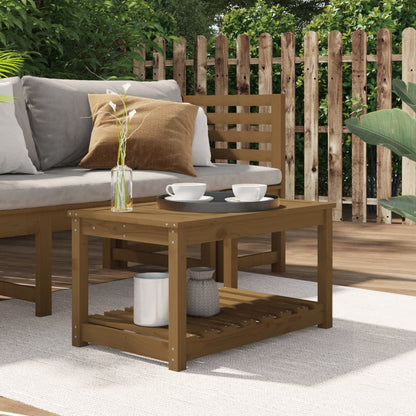 Tavolo Da Giardino 82,5X50,5X45 Cm In Legno Massello Di Pino