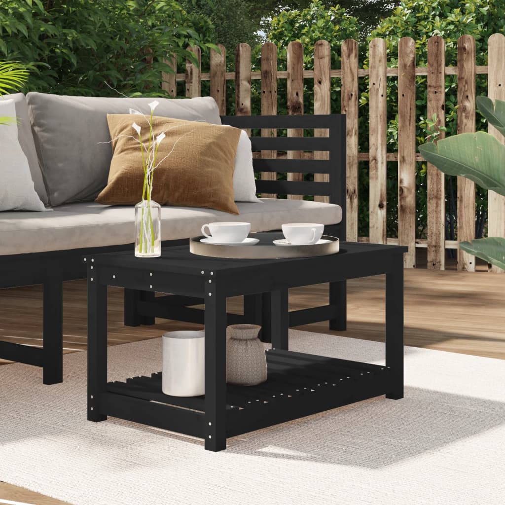 Tavolo Da Giardino 82,5X50,5X45 Cm In Legno Massello Di Pino