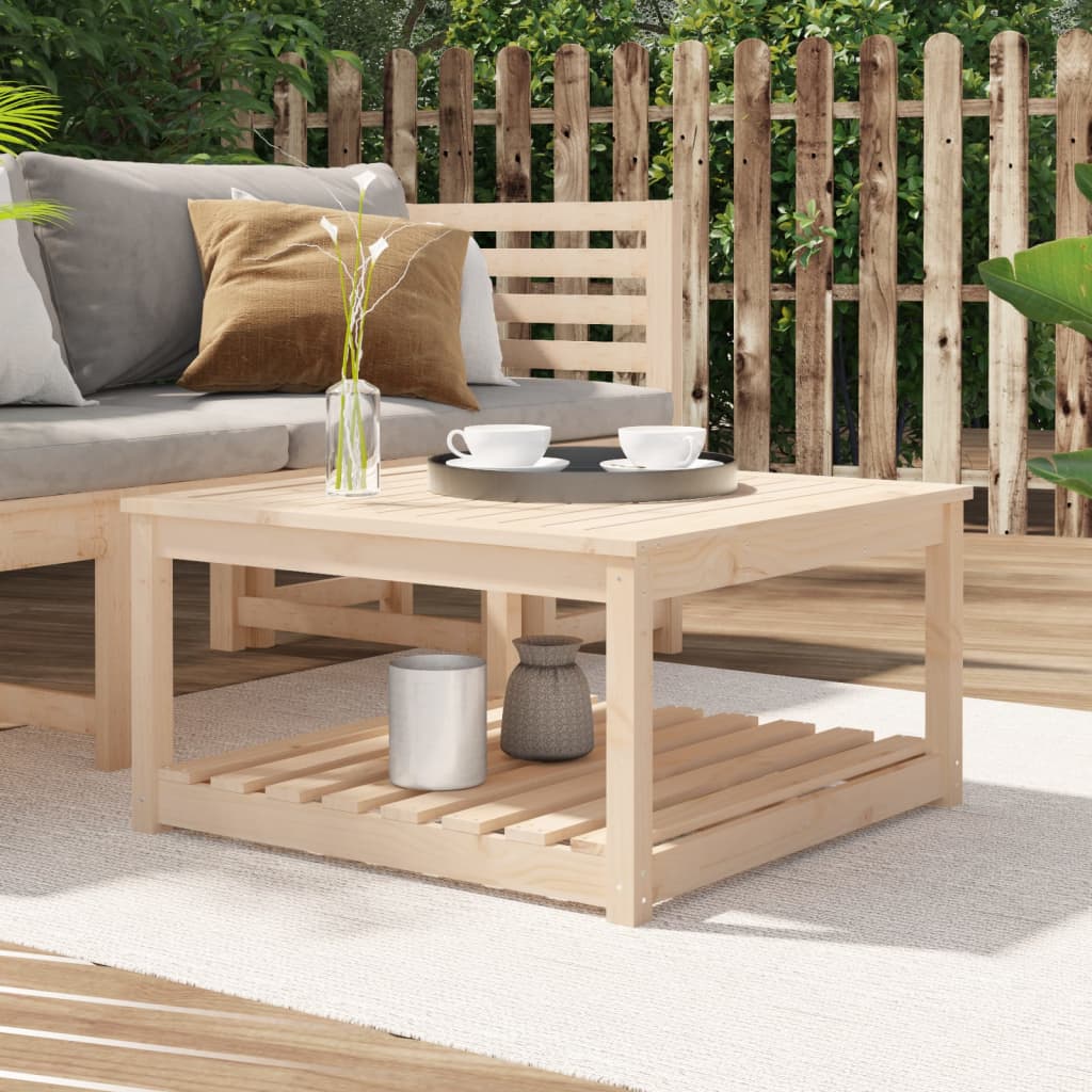 Tavolo Da Giardino 82,5X50,5X45 Cm In Legno Massello Di Pino