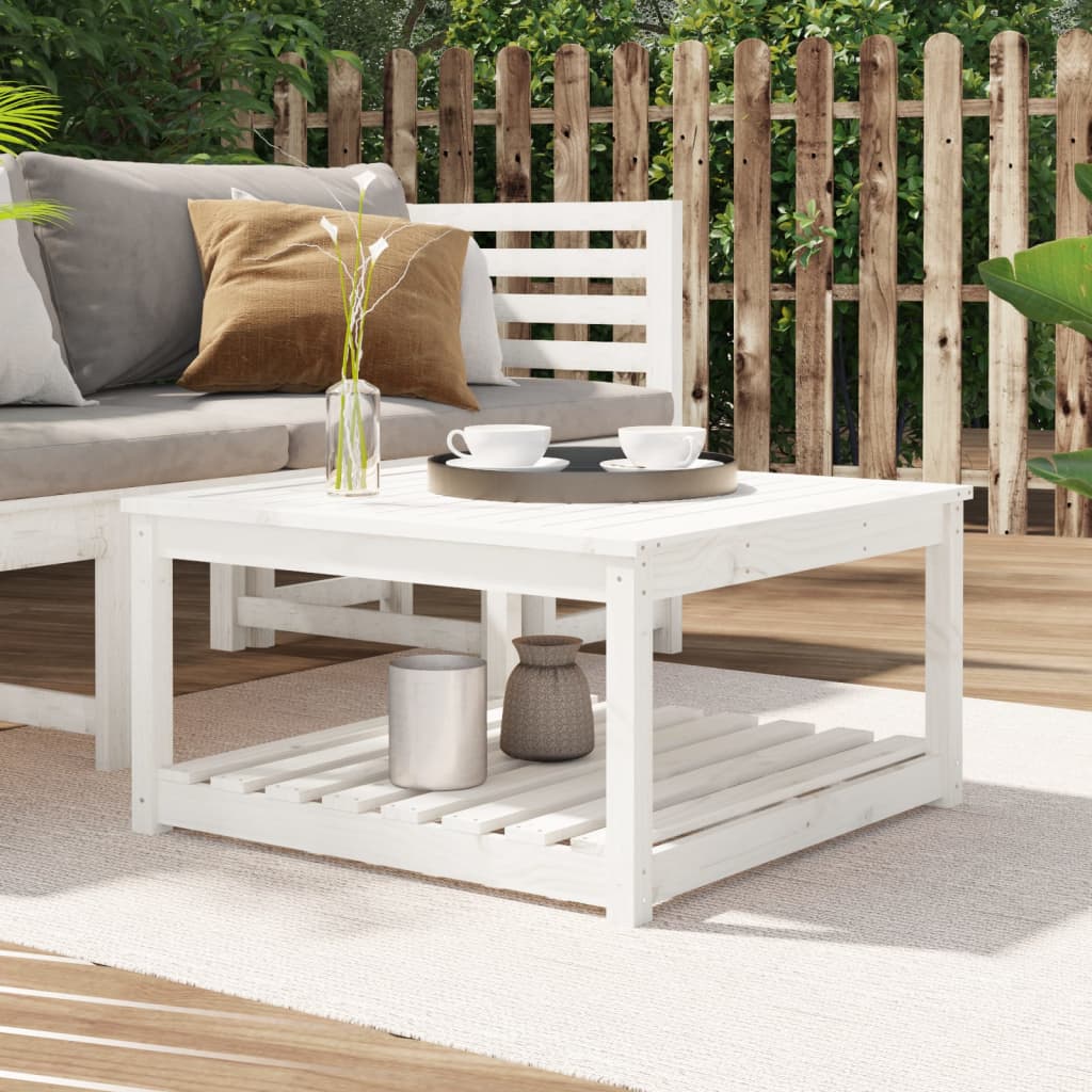 Tavolo Da Giardino 82,5X50,5X45 Cm In Legno Massello Di Pino