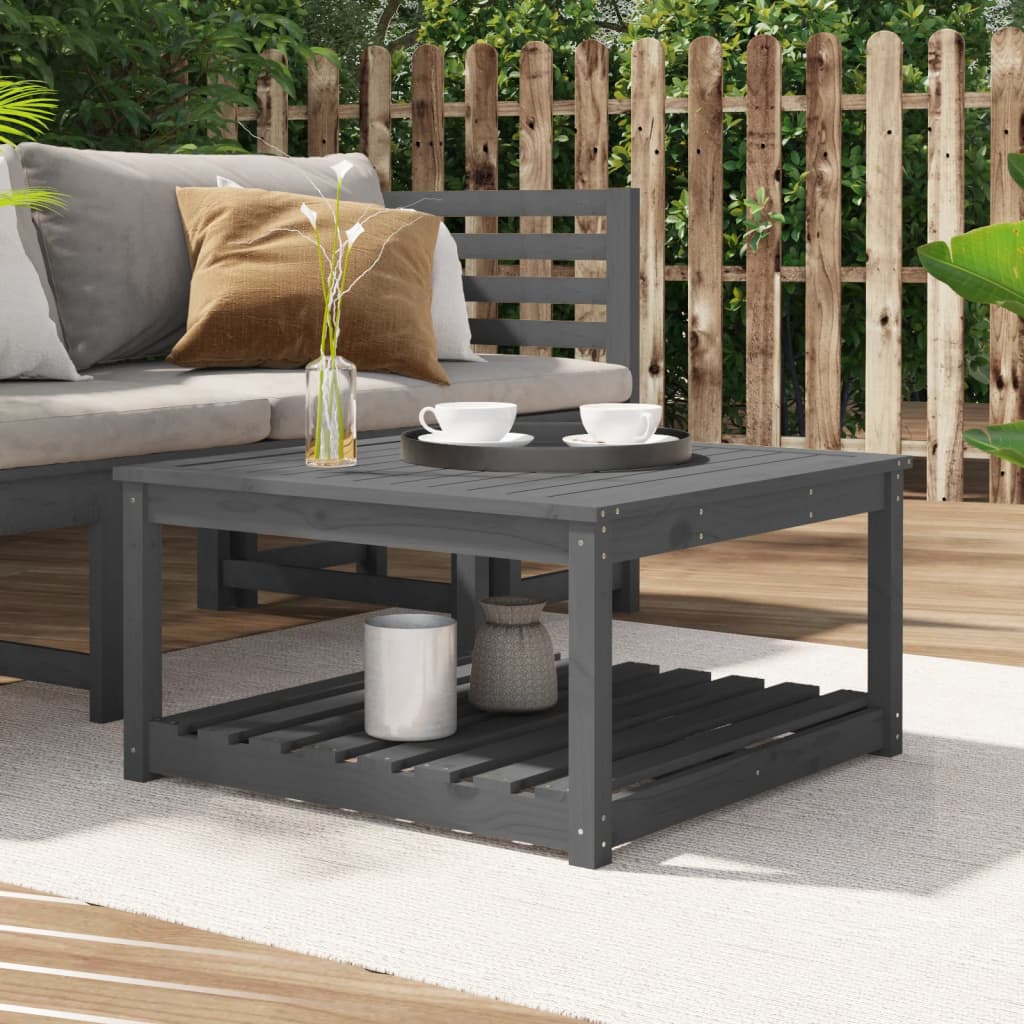 Tavolo Da Giardino 82,5X50,5X45 Cm In Legno Massello Di Pino