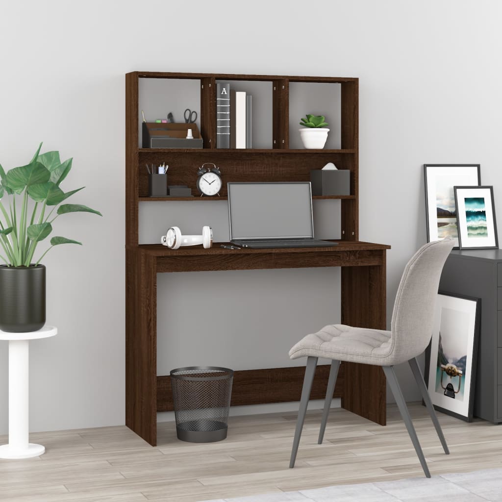 Scrivania Mensole 102X45X148 Cm Legno Multistrato