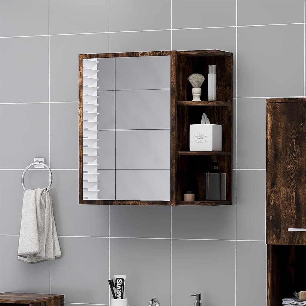Mobile Da Bagno A Specchio 62,5X20,5X64 Cm Legno