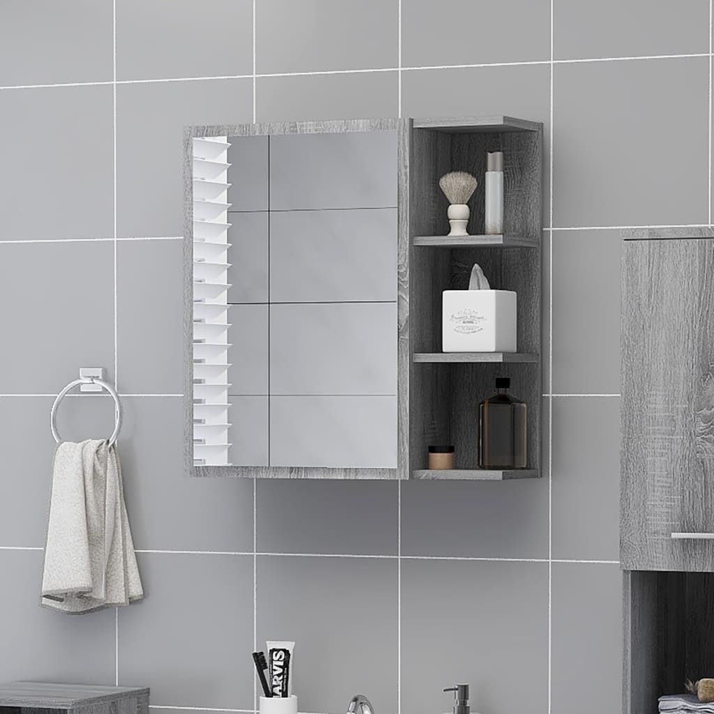 Mobile Da Bagno A Specchio 62,5X20,5X64 Cm Legno