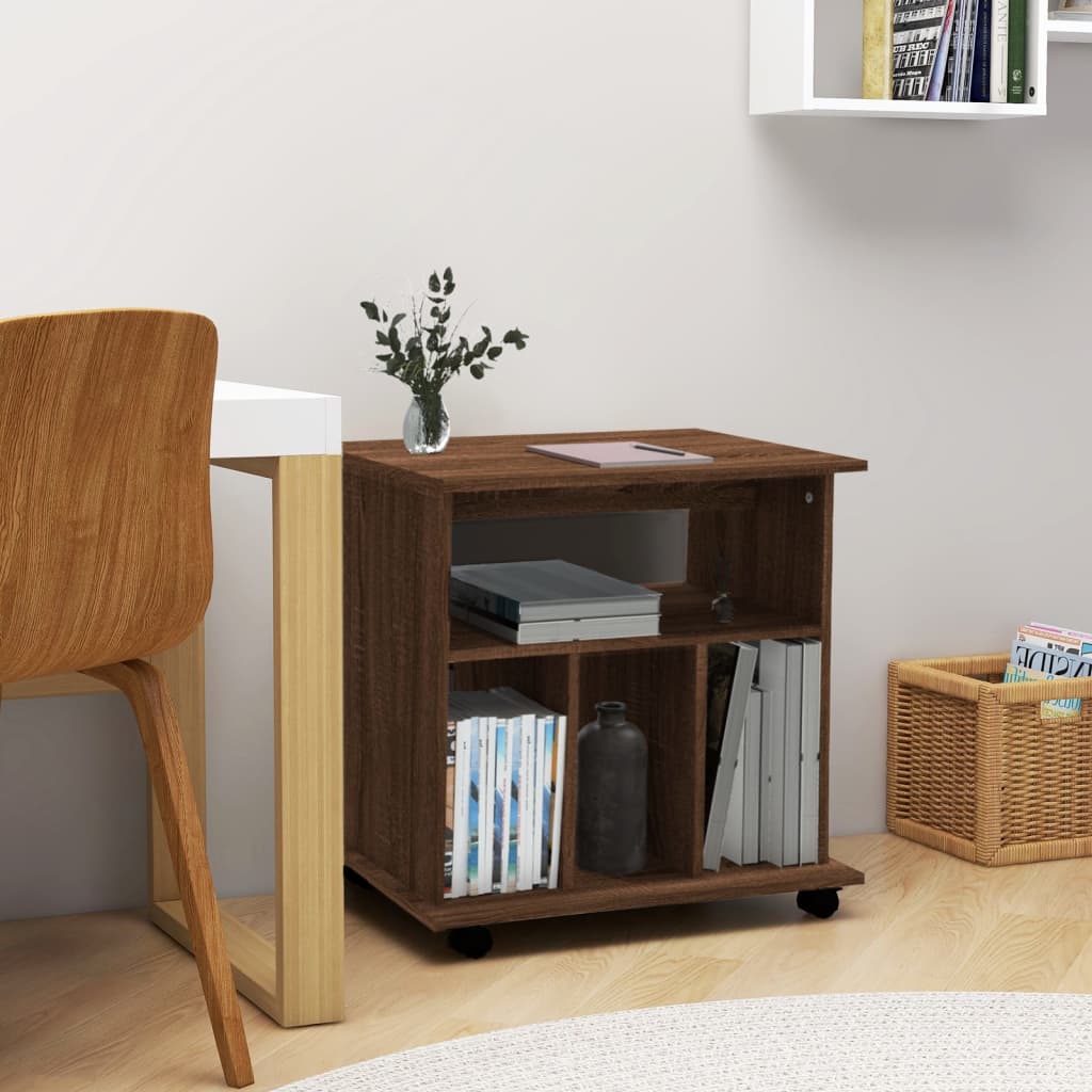 Mobiletto Con Ruote 60X45X60 Cm In Legno Multistrato